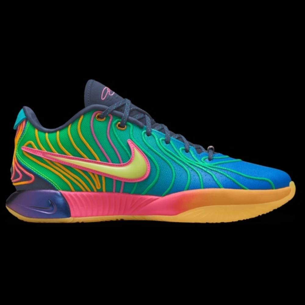 Nike Lebron XXI Men's Vapor Green / Laser Fuschia / Photo Blue - Picture 1 of 8